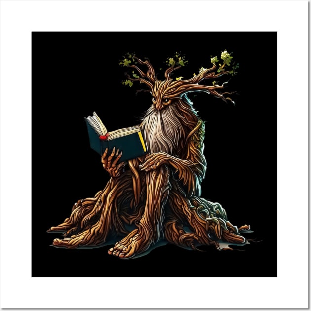 shepherd of trees reading book Wall Art by TomFrontierArt